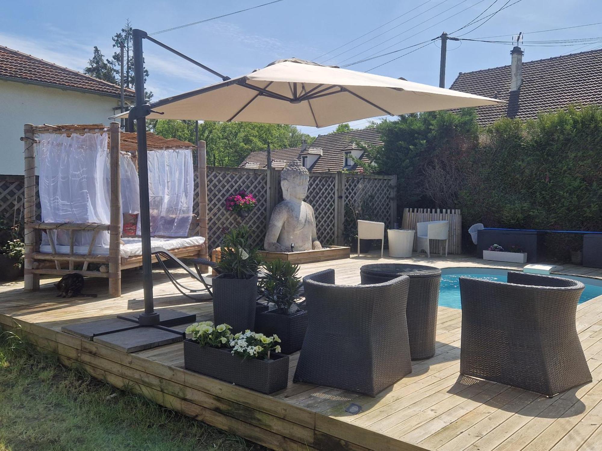 La Serenite Balinaise, Chambre Et Sdb Privee, Jardin , Piscine Et Jacuzzi En Saison, Pres De Chantilly, Parc Asterix Et Cdg Et Paris En 20' 오리라빌 외부 사진